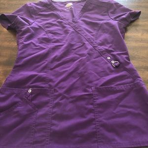 Plum scrub top
